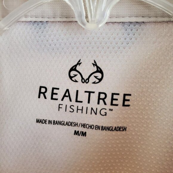 Realtree Fishing Shirt Men’s M | Beige Vented Long Sleeve Button Up Outdoor Gear - Picture 2 of 5